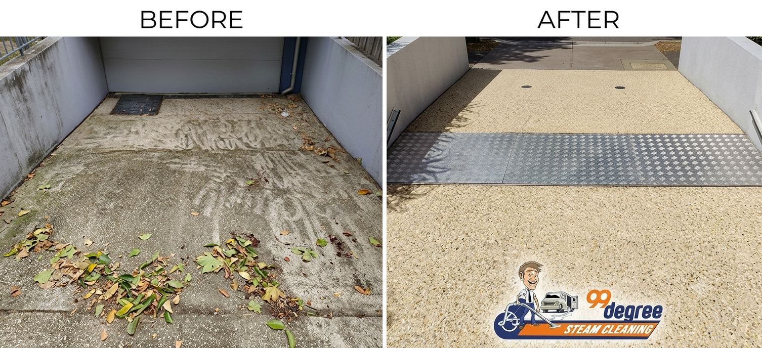 Driveway Pressure Washing before and after