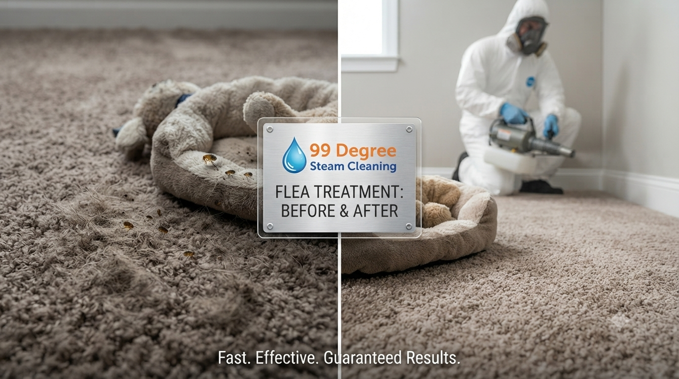 Flea Treatment before and after