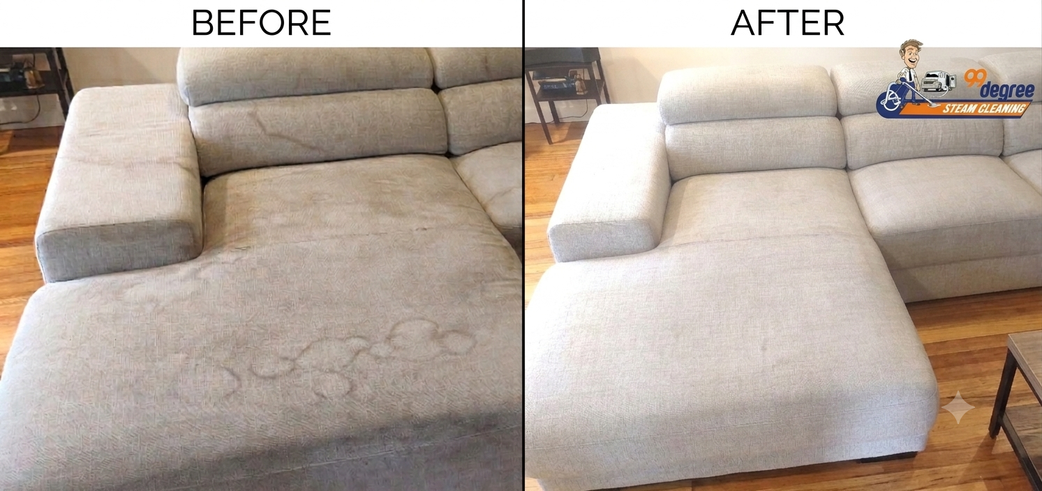 Upholstery & Sofa Cleaning before and after