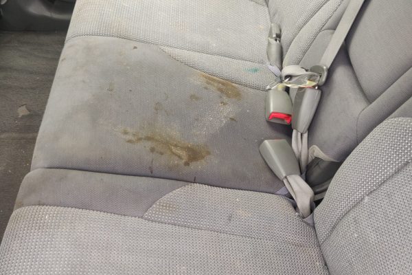 Car interior steam cleaning